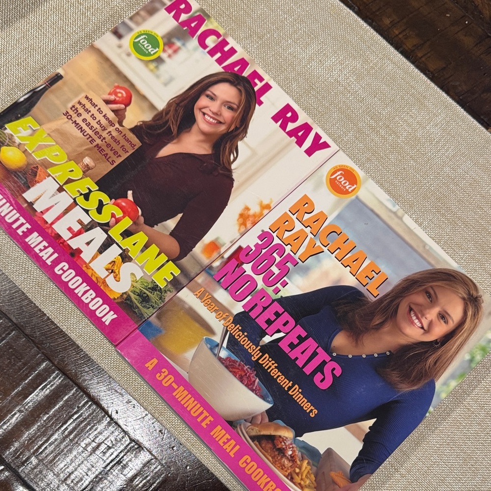 Rachael Ray Express Lane Meals and 365: No Repeats Cookbook Set - Vibrant Covers